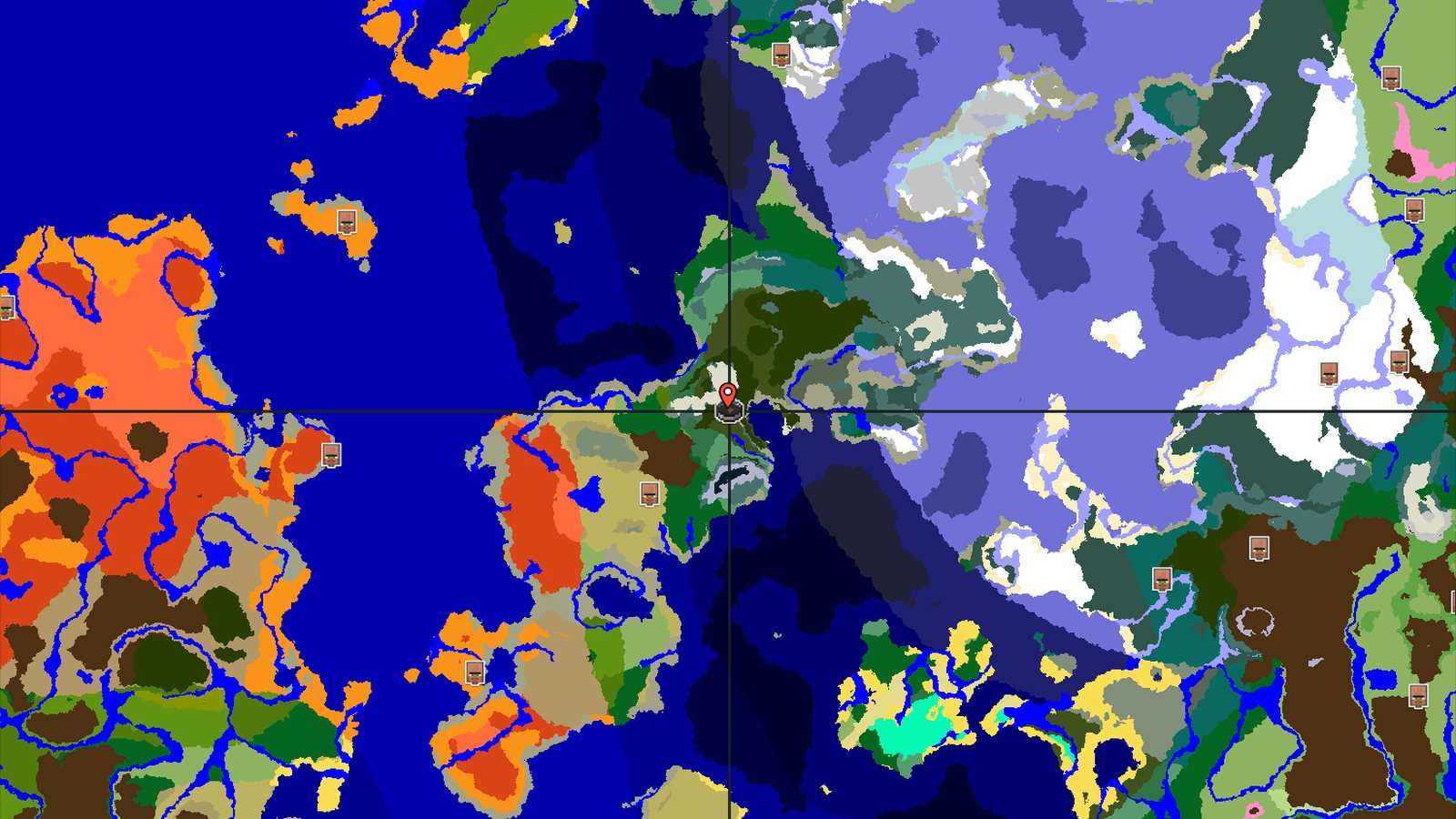 A Mountainous Start with Nearby Structures — Minecraft seed preview