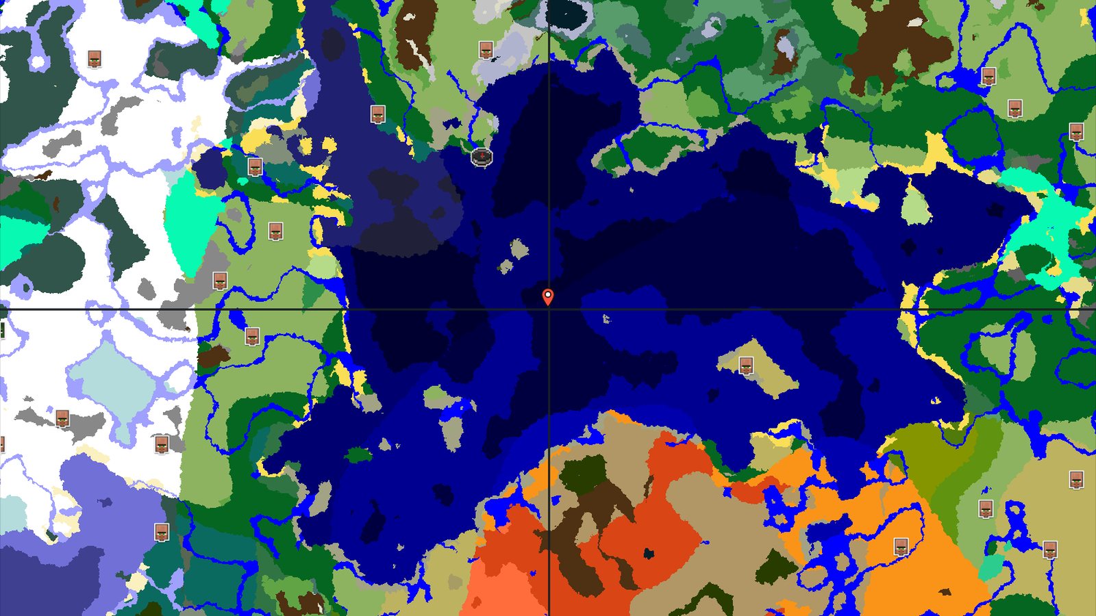Frozen Peaks and Ocean Adventures Near Spawn — Minecraft seed preview
