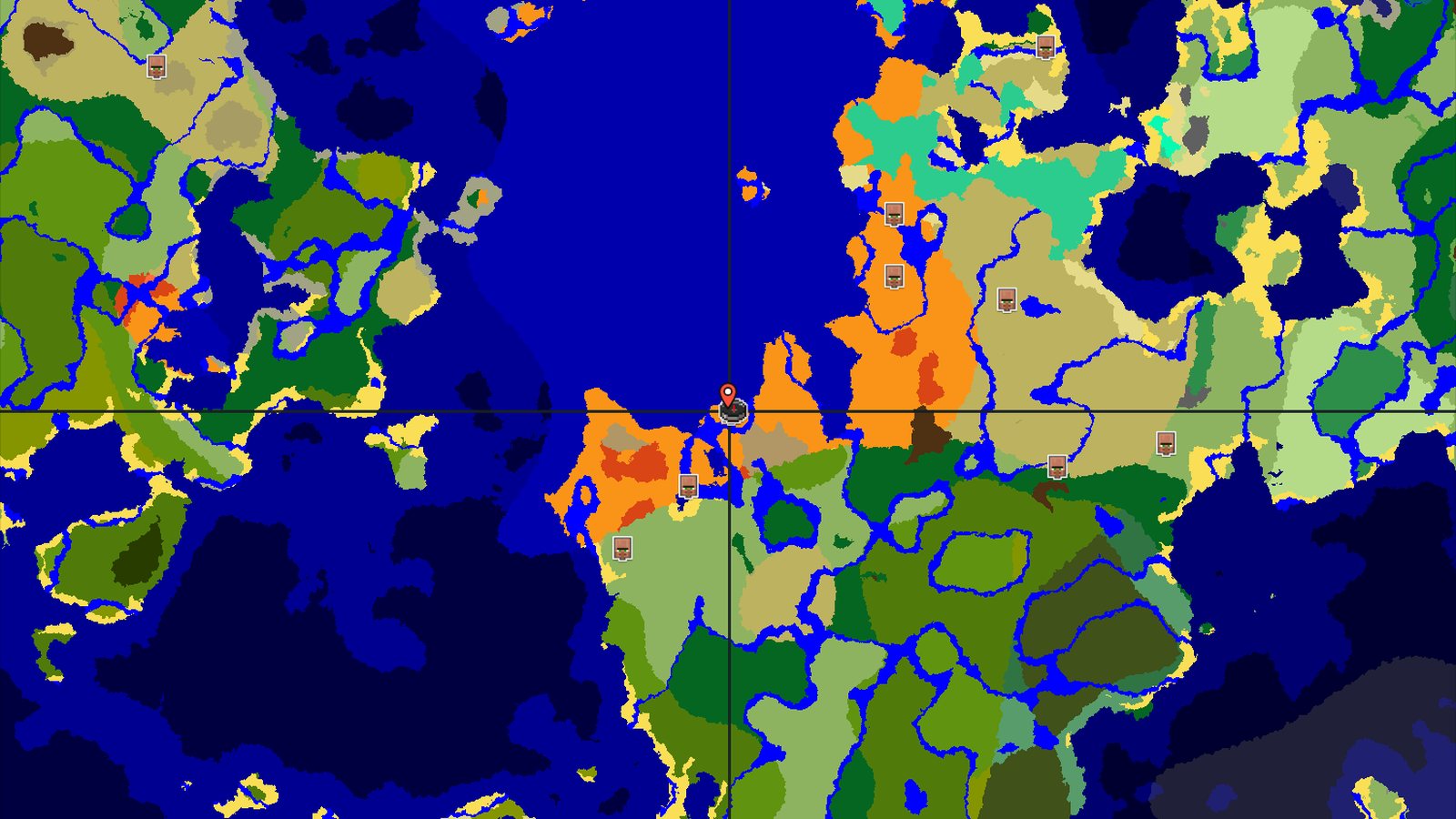 Desert Spawn with a Nearby Village and Badlands — Minecraft seed preview