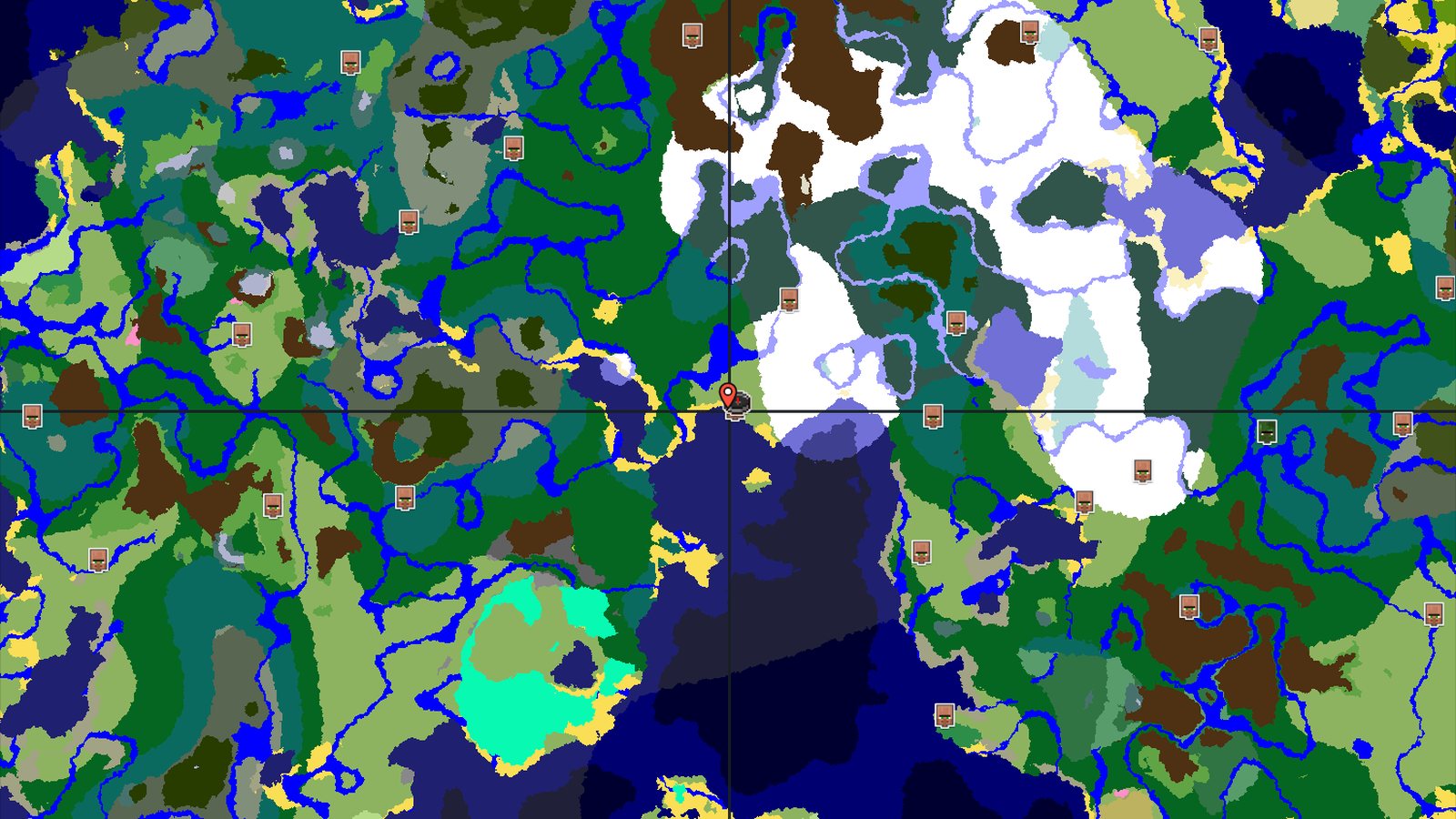 A Village and Snowy Shores Start — Minecraft seed preview