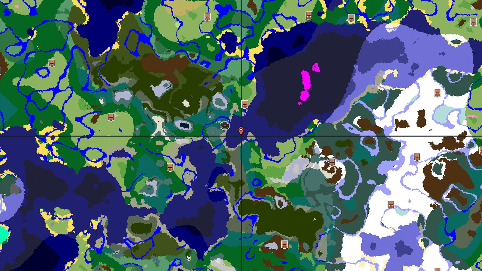 Ancient City and Pillager Outpost Near Icy Peaks — Minecraft seed preview