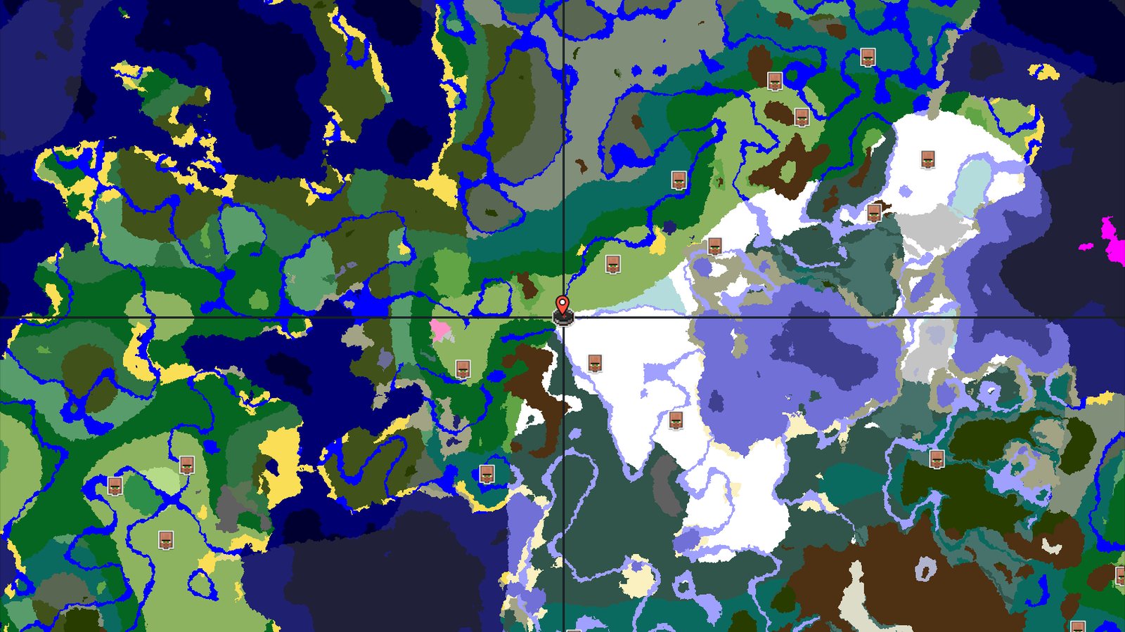 Woodland Mansion Near Icy Plains and Forest — Minecraft seed preview