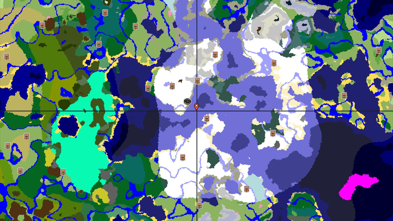 Spawn in a Stony Shore, with a village just a short walk — Minecraft seed preview