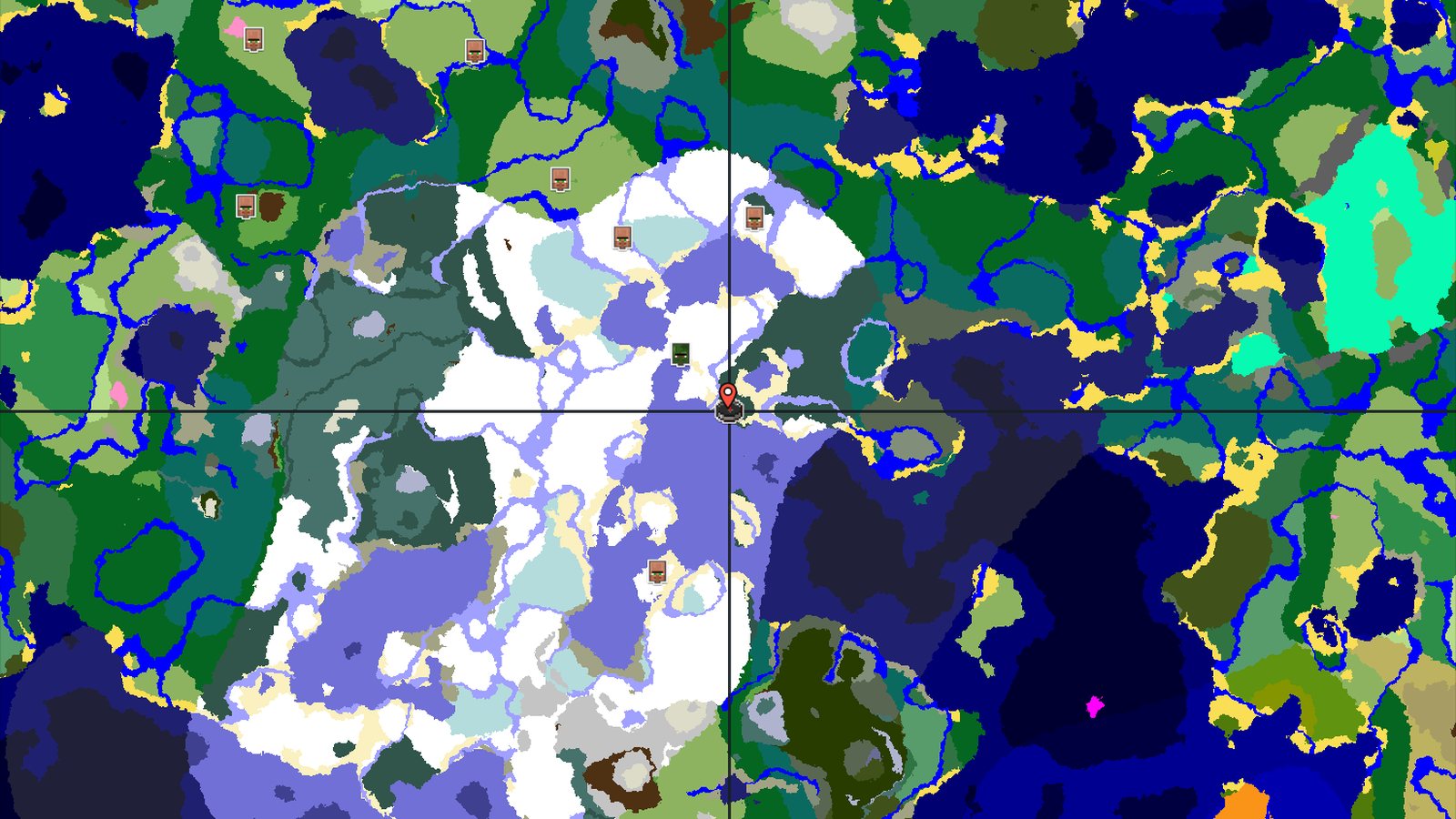 Frozen Taiga Island with a Nearby Abandoned Village — Minecraft seed preview