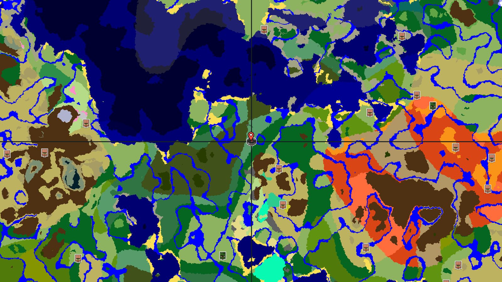 Woodland Mansion with a Dark Forest River — Minecraft seed preview