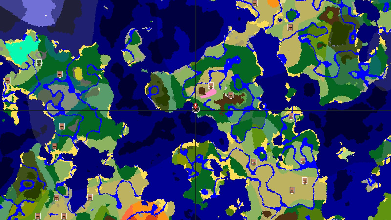Forest Coast with Farmland Village — Minecraft seed preview