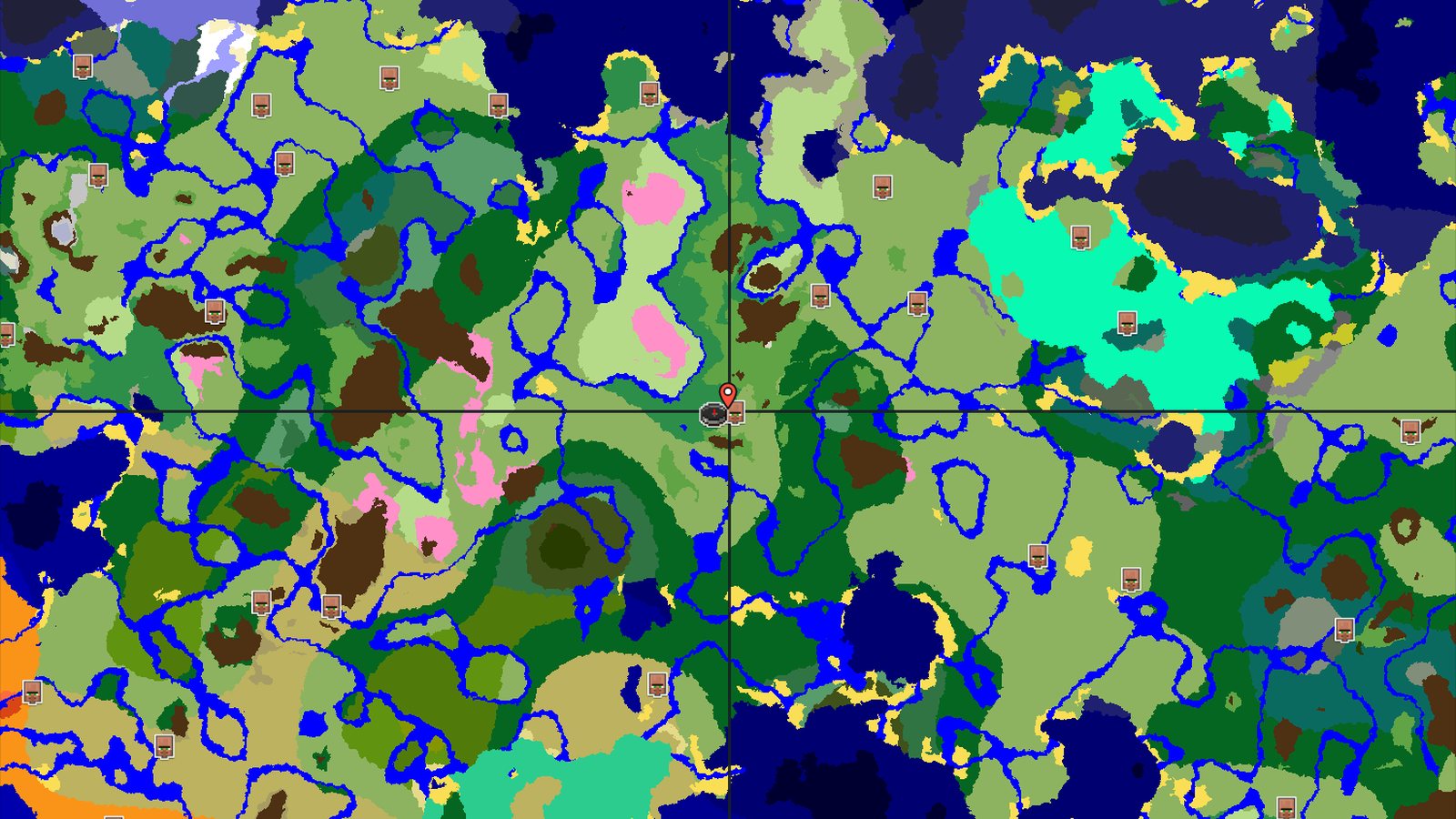Spawn in a Flower Forest, Village and Chambers Nearby — Minecraft seed preview