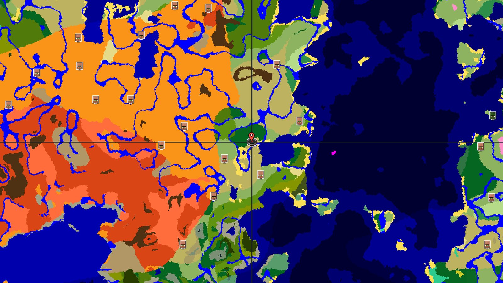 Savanna Village and Desert Pyramid — Minecraft seed preview