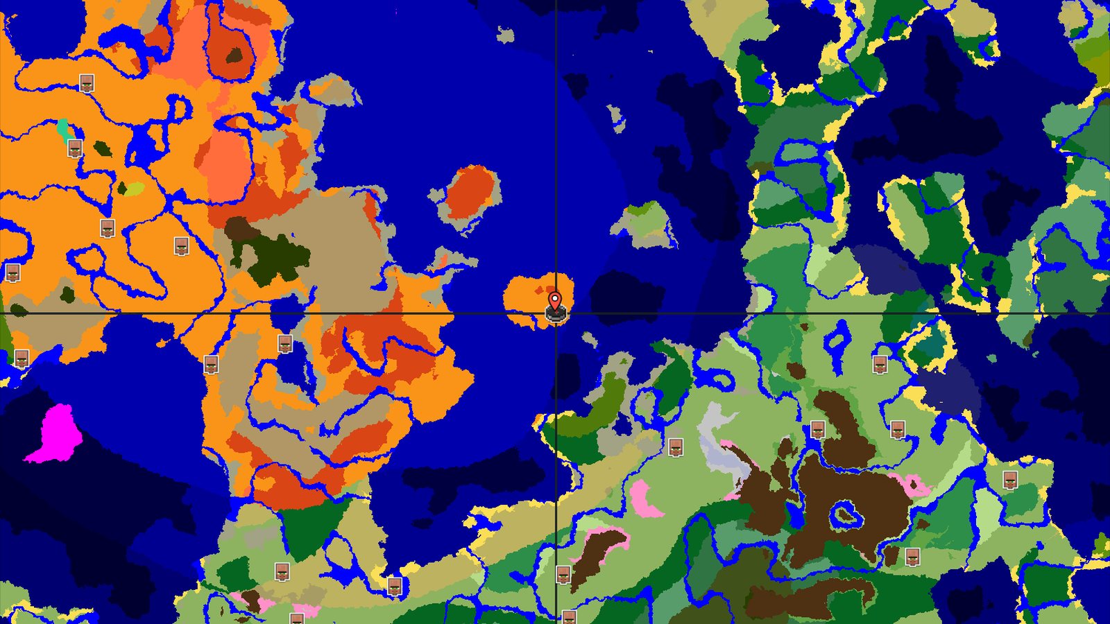 Desert Island Start with Close Mineshaft and Ocean Ruins — Minecraft seed preview
