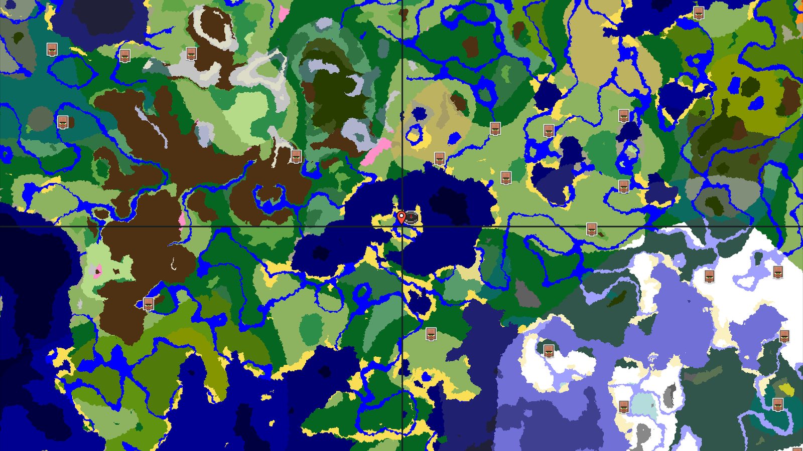 Spawn Near Ocean, Cherry Grove About 525 Blocks Away — Minecraft seed preview