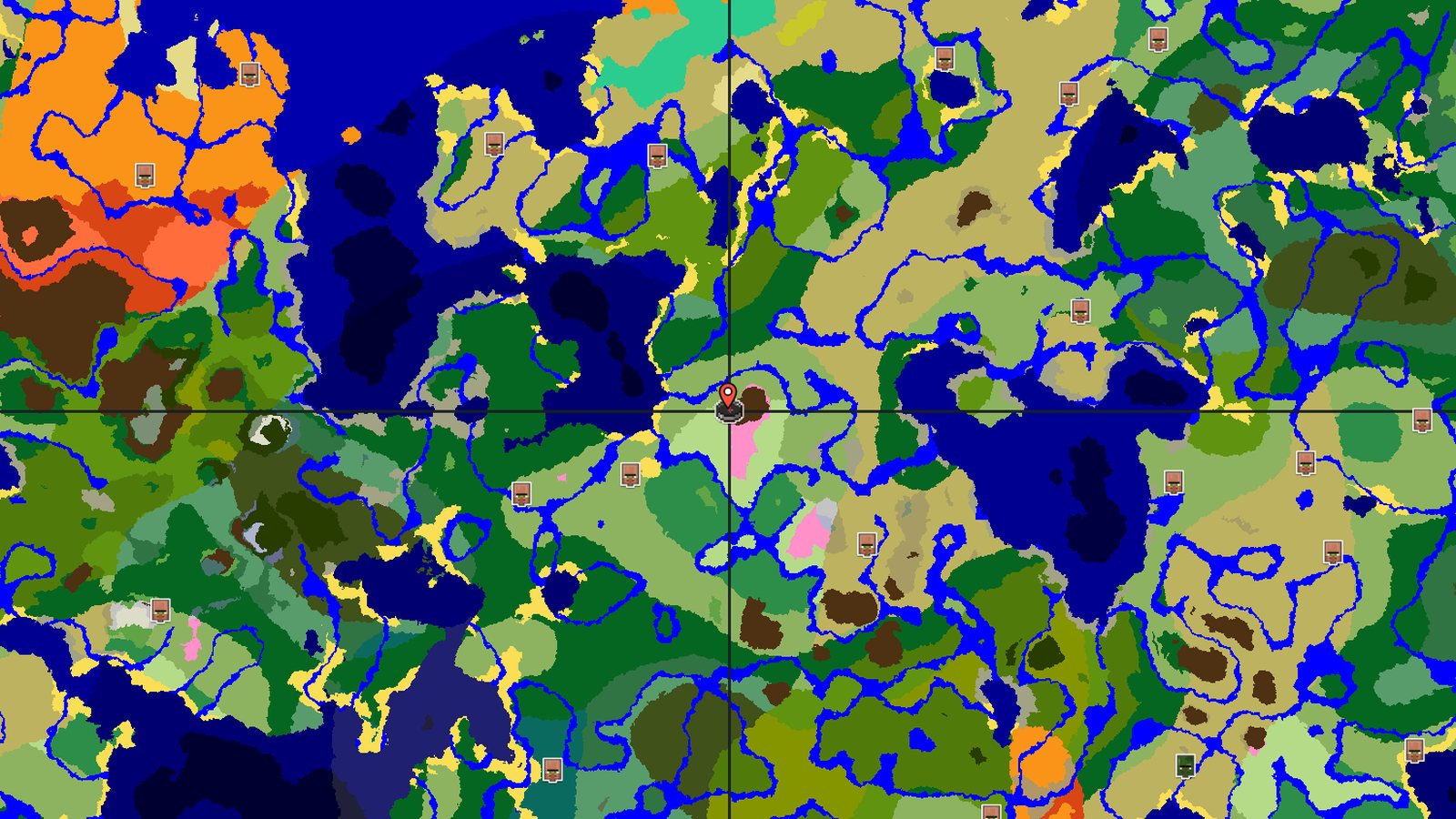 Cherry Blossom Mountain with Plains and Savanna — Minecraft seed preview