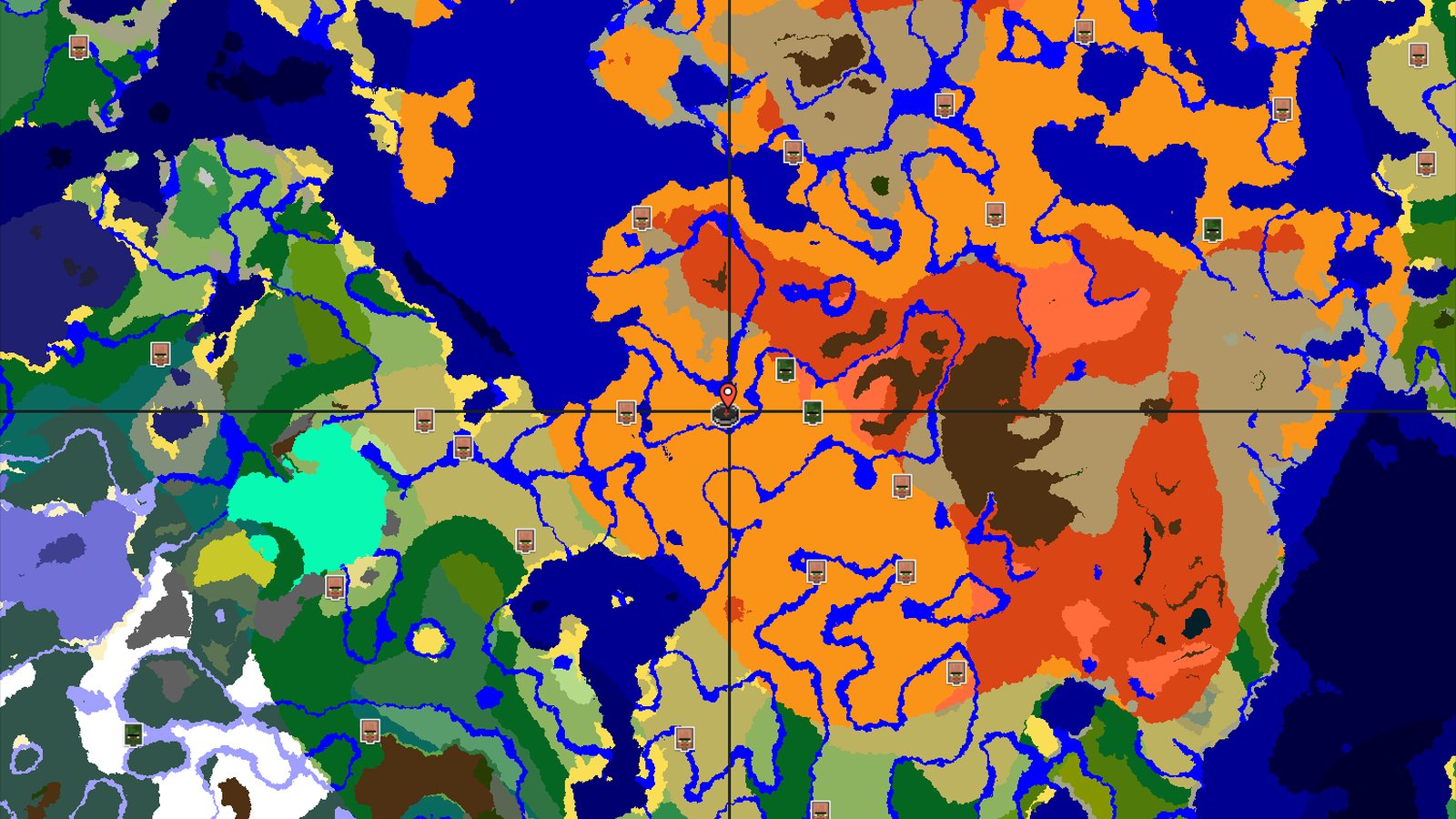 Desert Spawn with Nearby Badlands and Villages — Minecraft seed preview