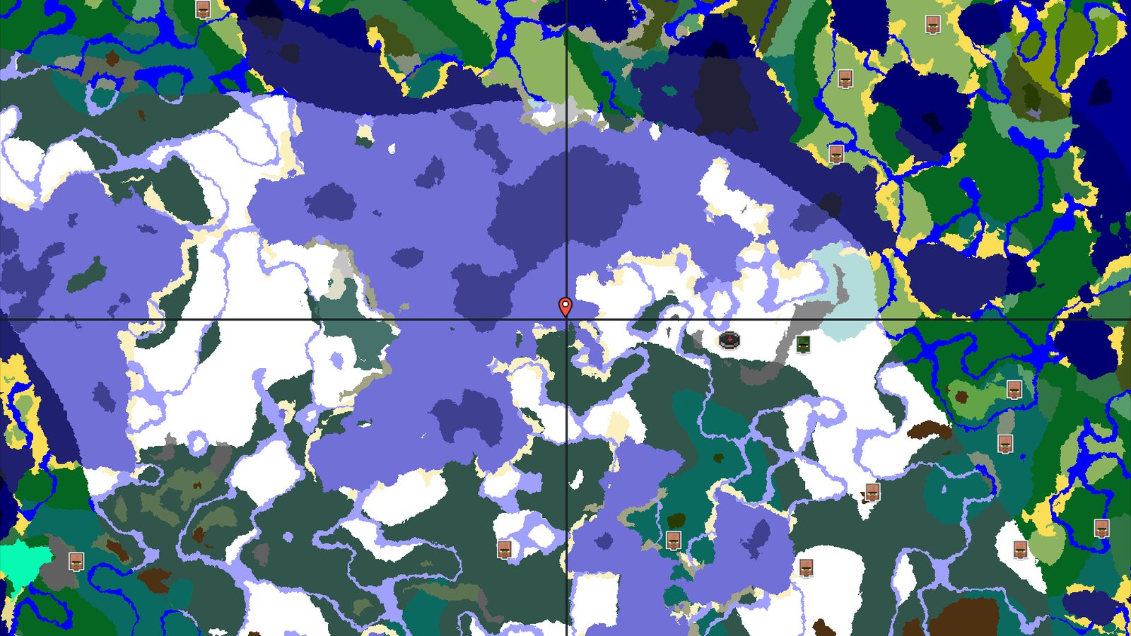 Snowy Plains Spawn with Nearby Zombie Village — Minecraft seed preview