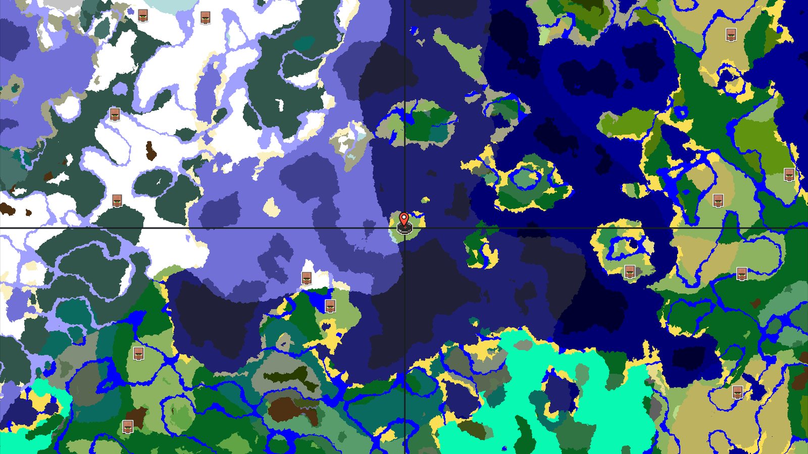 Ice Spikes and Cold Oceans Near a Plains Island Spawn — Minecraft seed preview