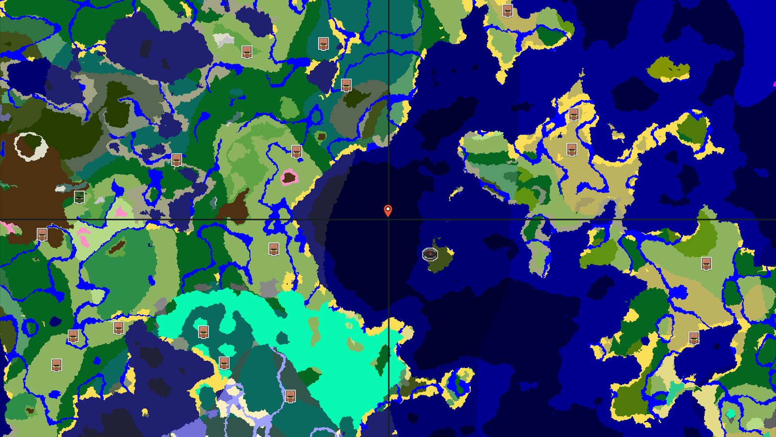Woodland Mansion and Portal Island Spawn — Minecraft seed preview