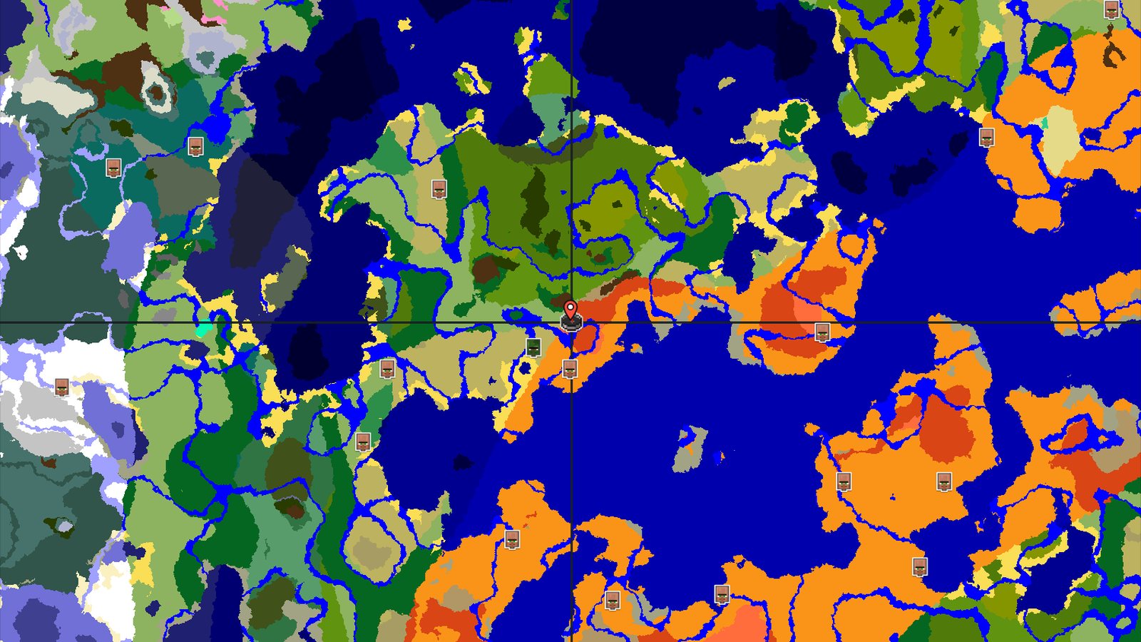 Spawn in Eroded Badlands, Desert Pyramid Nearby — Minecraft seed preview