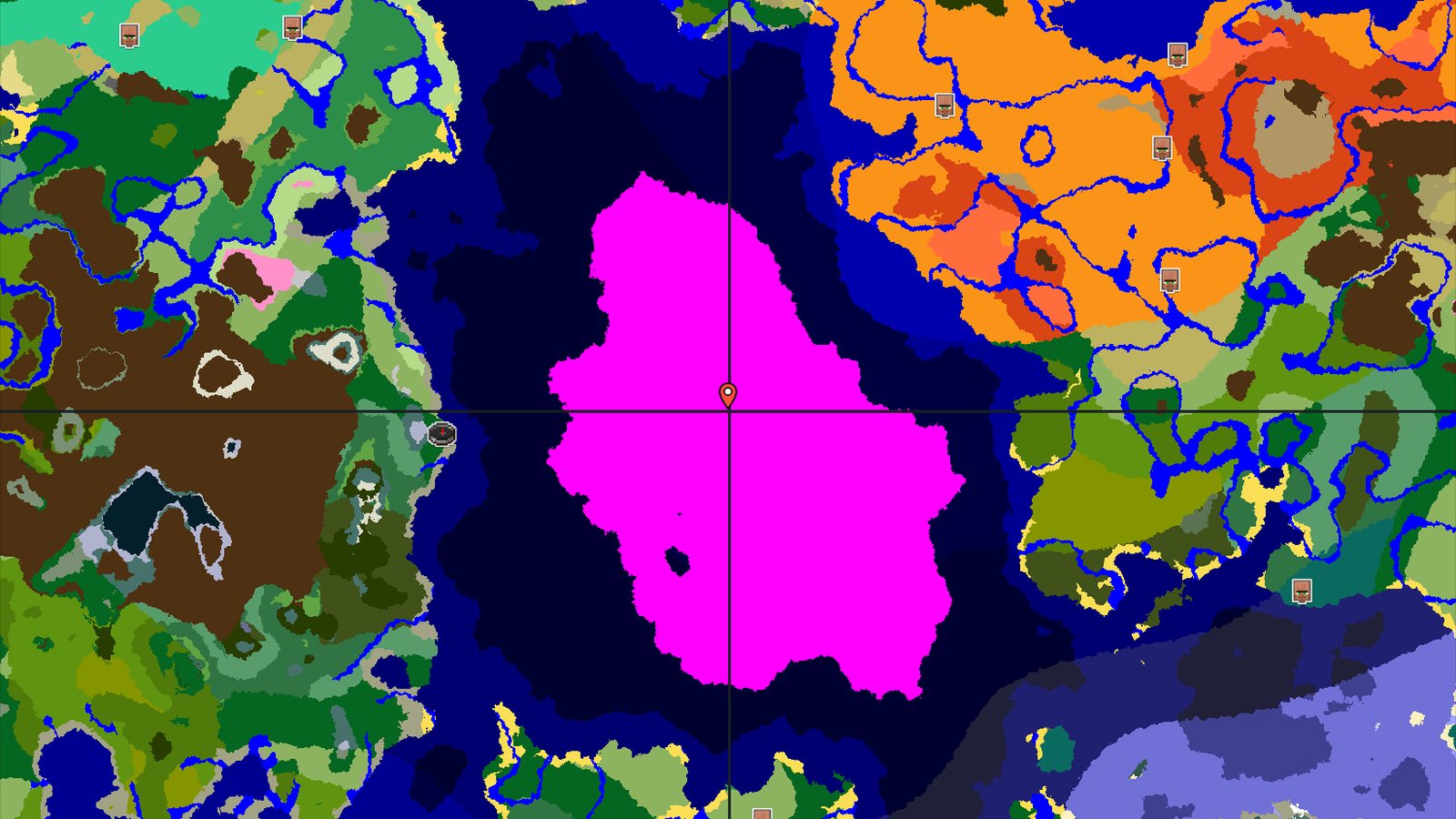 Spawn Near a Small Mountain Range and Mushroom Fields — Minecraft seed preview