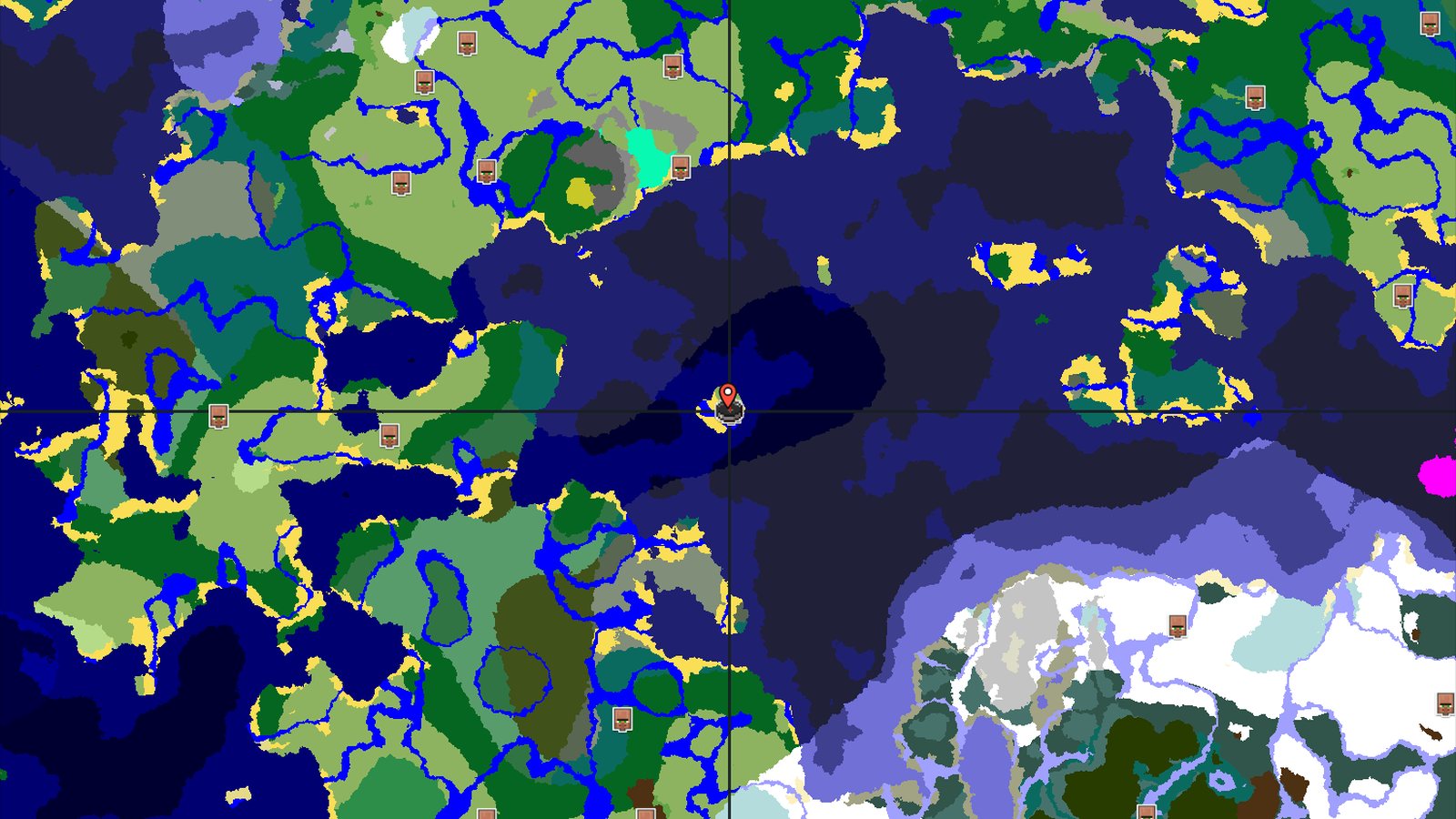 Island Start, Ocean Exploration, and Close Village — Minecraft seed preview