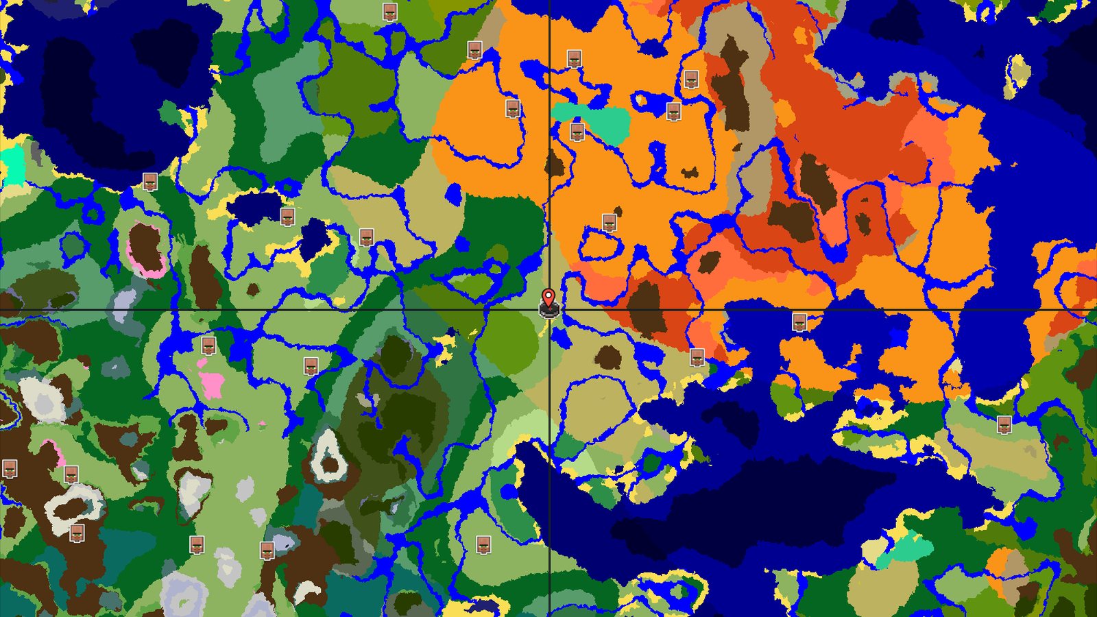 Spawn in a Village, with Badlands and Deserts Nearby — Minecraft seed preview