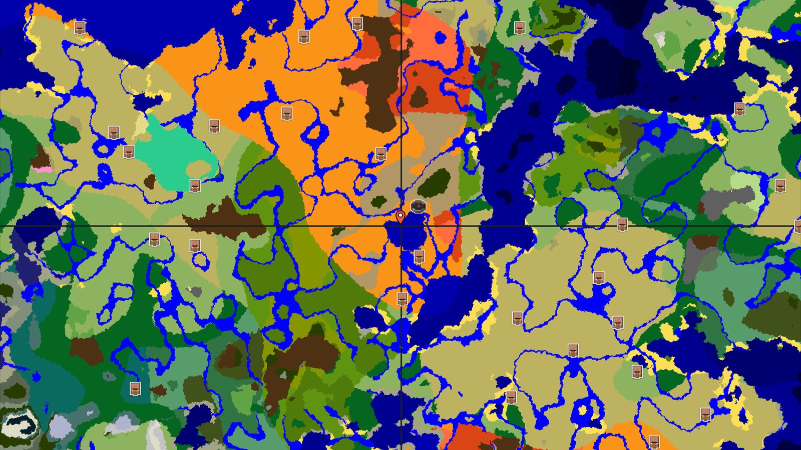 Desert Spawn with Nearby Badlands and Warm Ocean — Minecraft seed preview