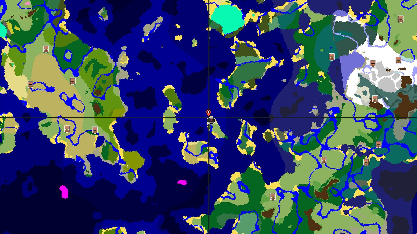 Ocean Sprawl with a Mushroom Island Nearby — Minecraft seed preview