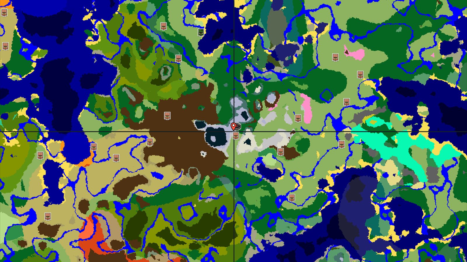 Spawn in a Grove, With Peaks and a Village Nearby — Minecraft seed preview