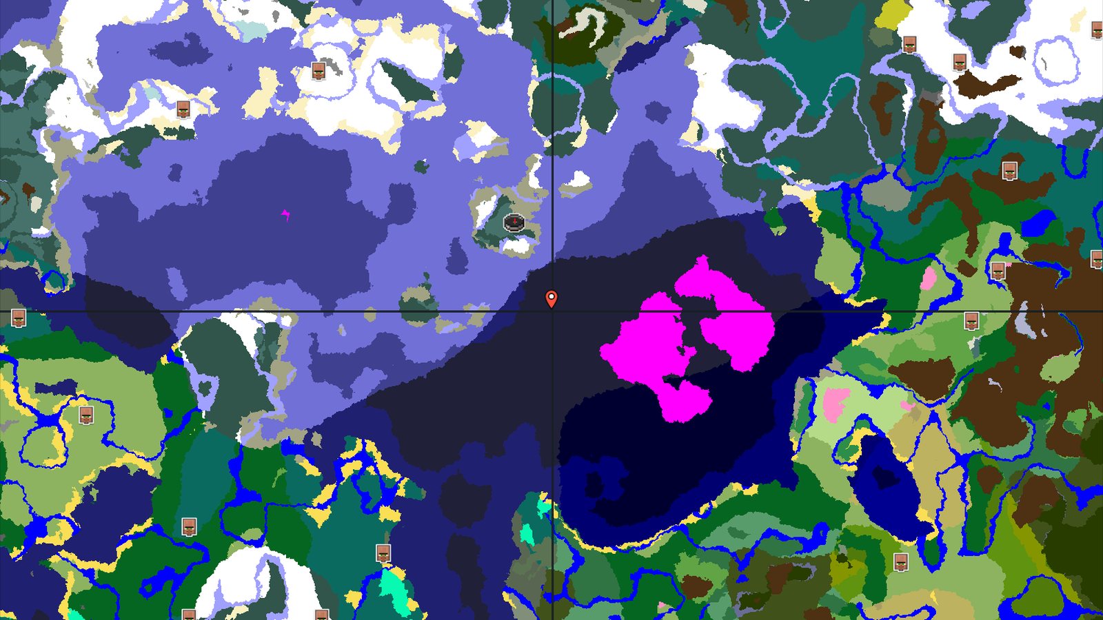 Frozen Ocean Spawn with a Mushroom Fields Island Nearby — Minecraft seed preview