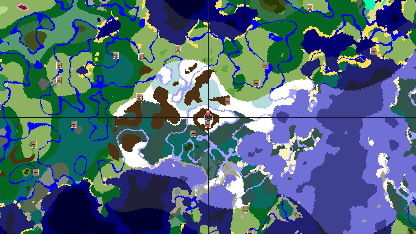 A Cold Start With Close Village and Ice Spikes — Minecraft seed preview