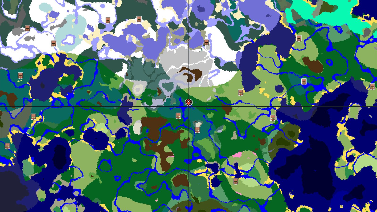 Forest Valley with Nearby Snowy Peaks — Minecraft seed preview