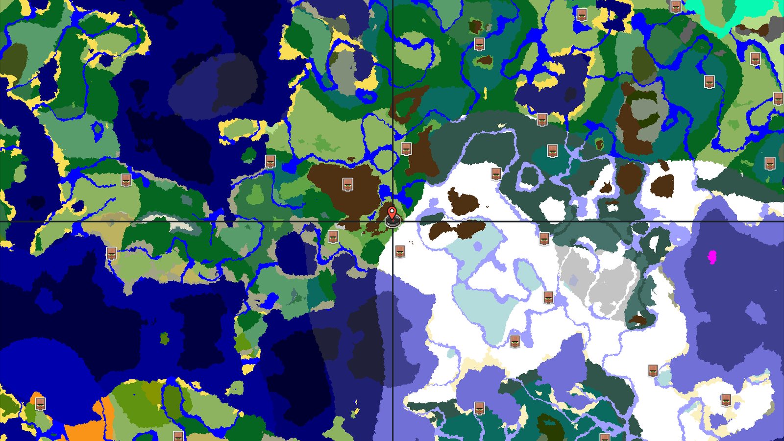 A Snowy Start with Close Structures — Minecraft seed preview