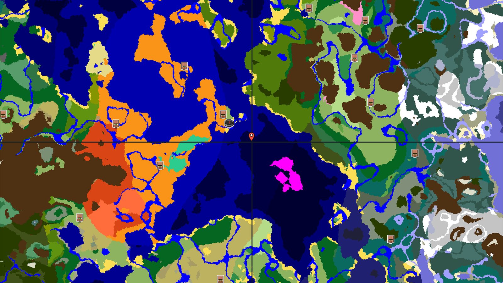 Mushroom Fields and Ocean Monument Seed — Minecraft seed preview