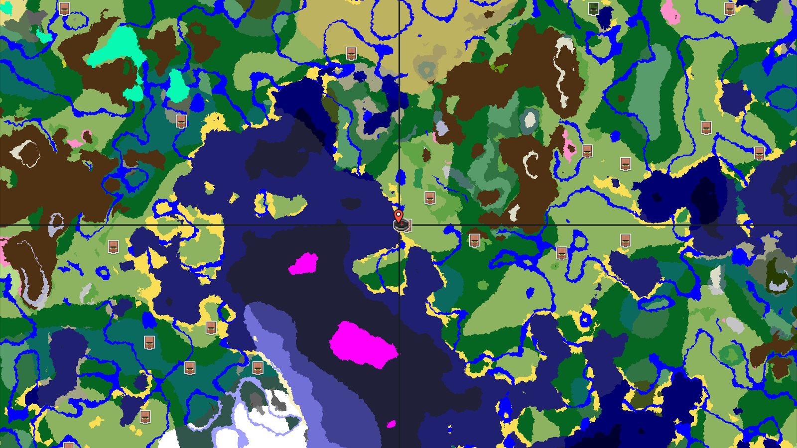 Spawn Near a Village and Plenty of Peaks — Minecraft seed preview