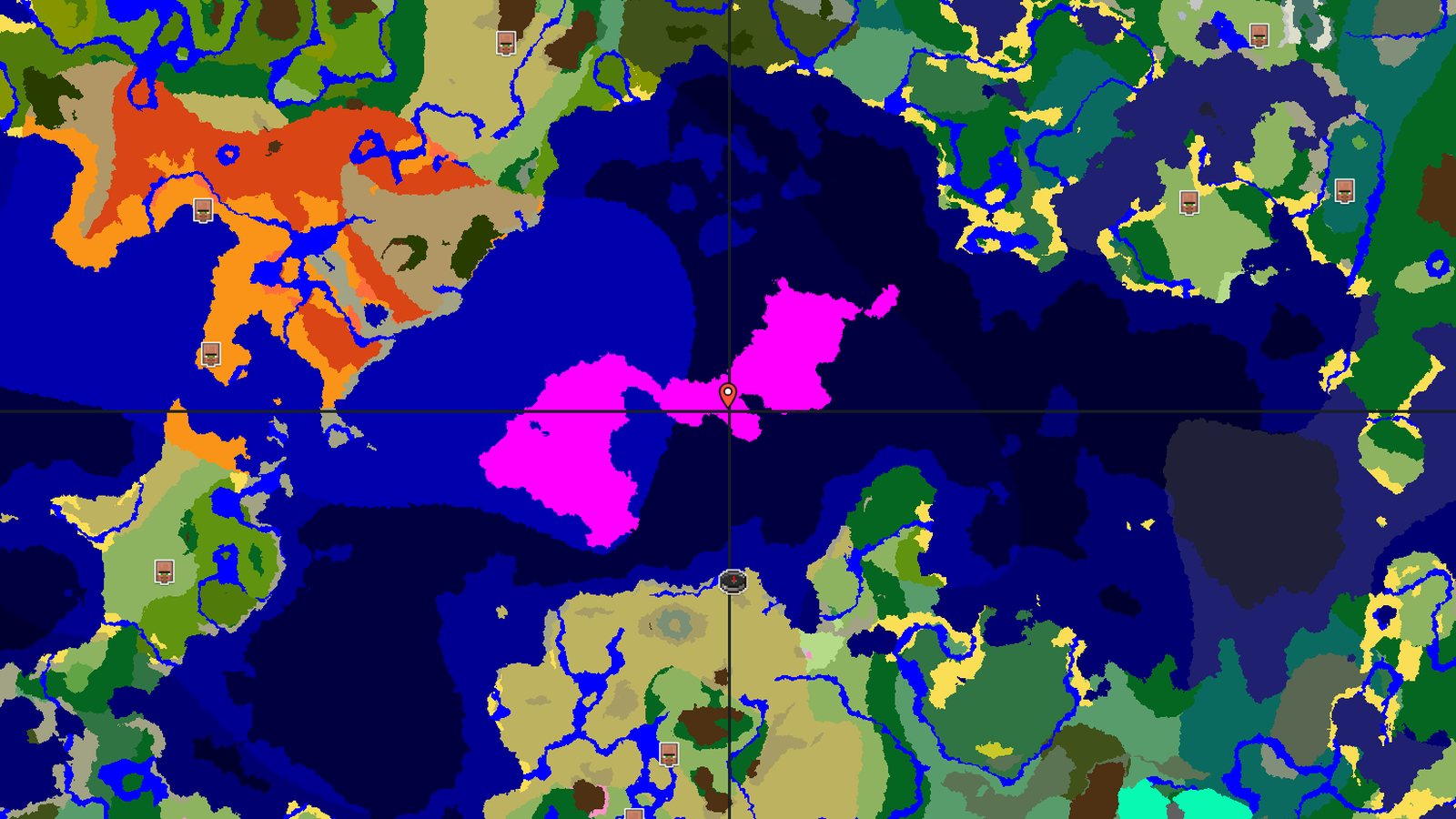 Mushroom Fields and Warm Ocean — Minecraft seed preview
