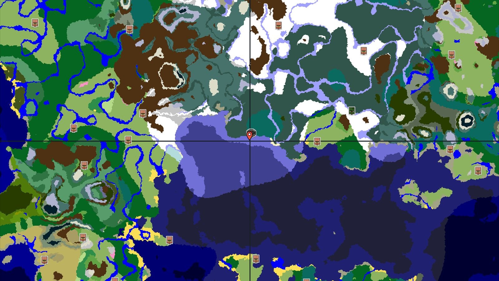 A Taiga Start with Nearby Ruins and Snowy Peaks — Minecraft seed preview