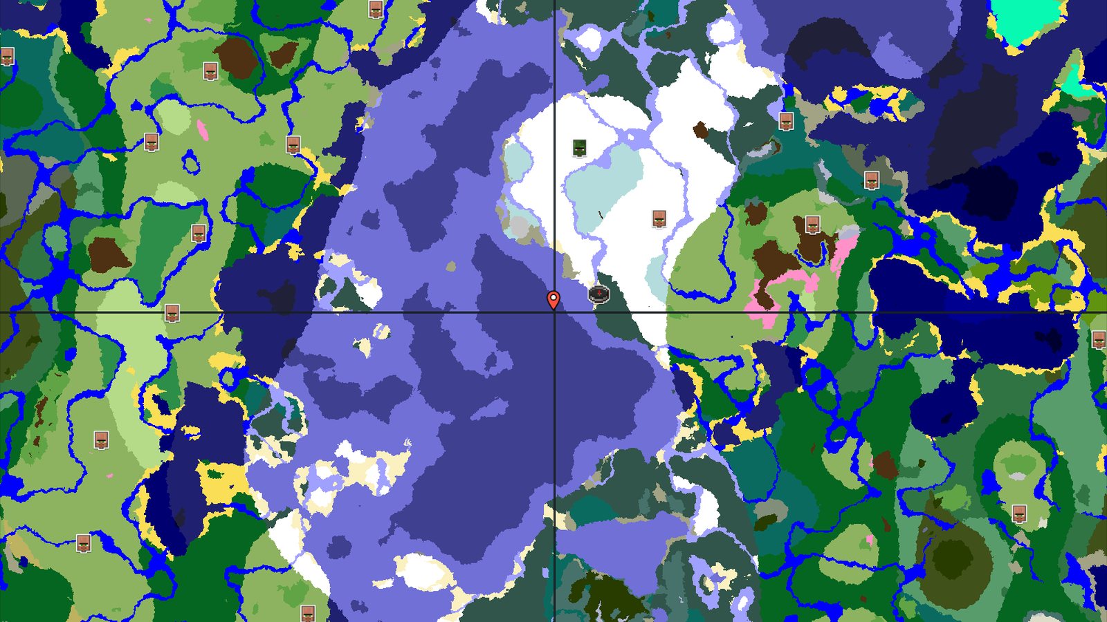 Spawn in a Snowy Taiga with nearby Ice Spikes — Minecraft seed preview