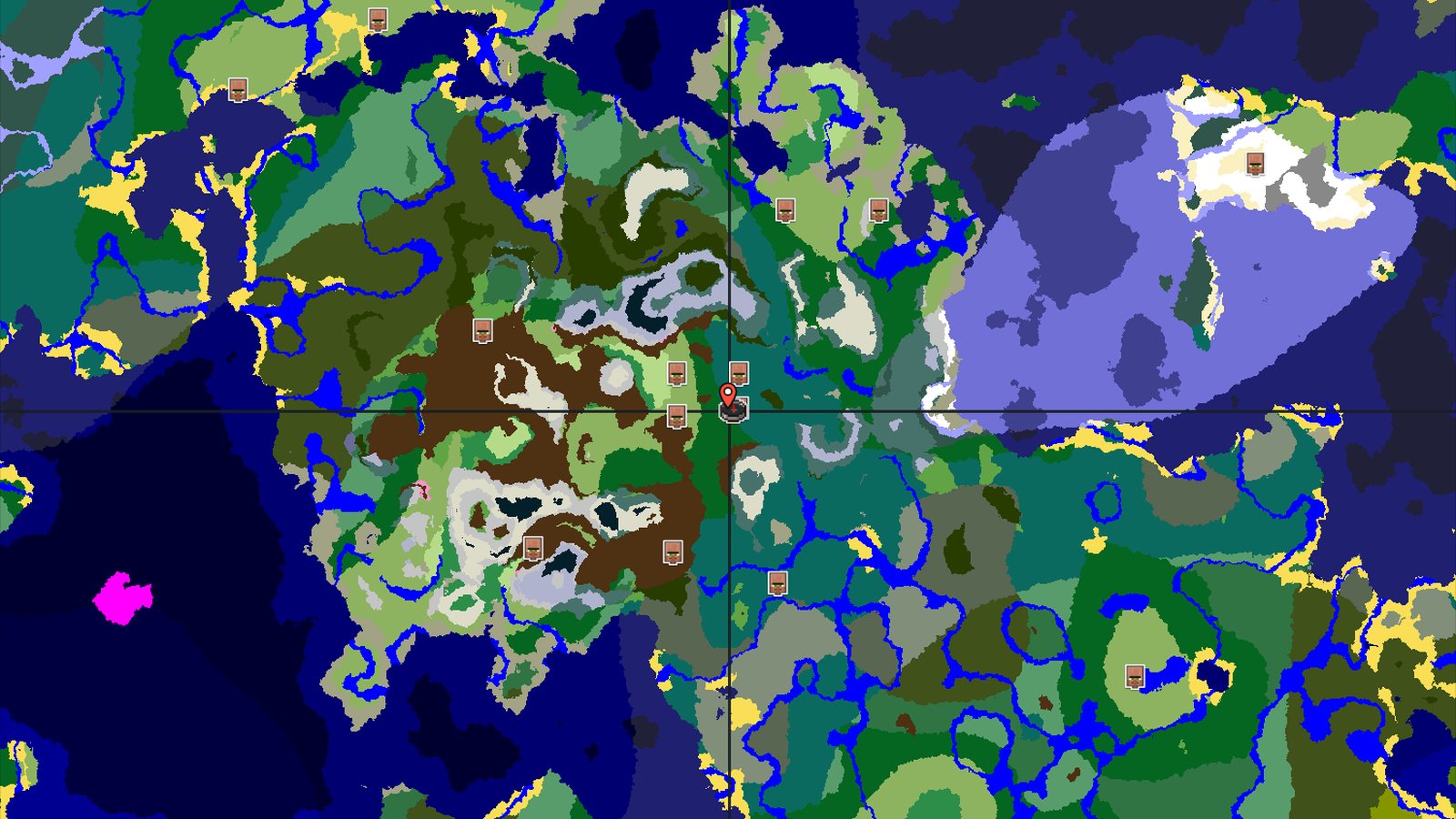 Spawn in Taiga with a Nearby Village and Mountains — Minecraft seed preview