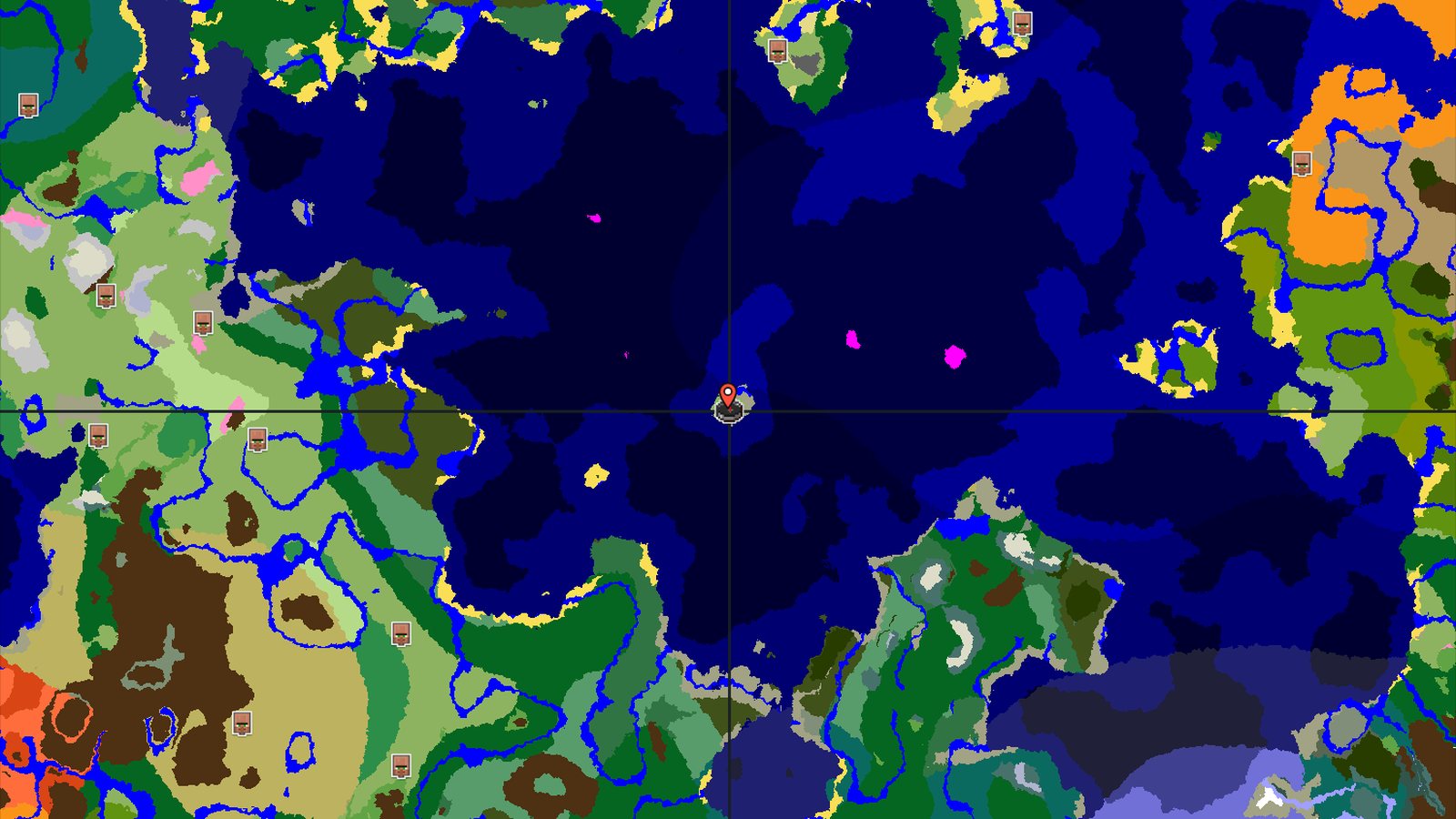 Ocean Spawner Island with a Nearby Mushroom Field — Minecraft seed preview