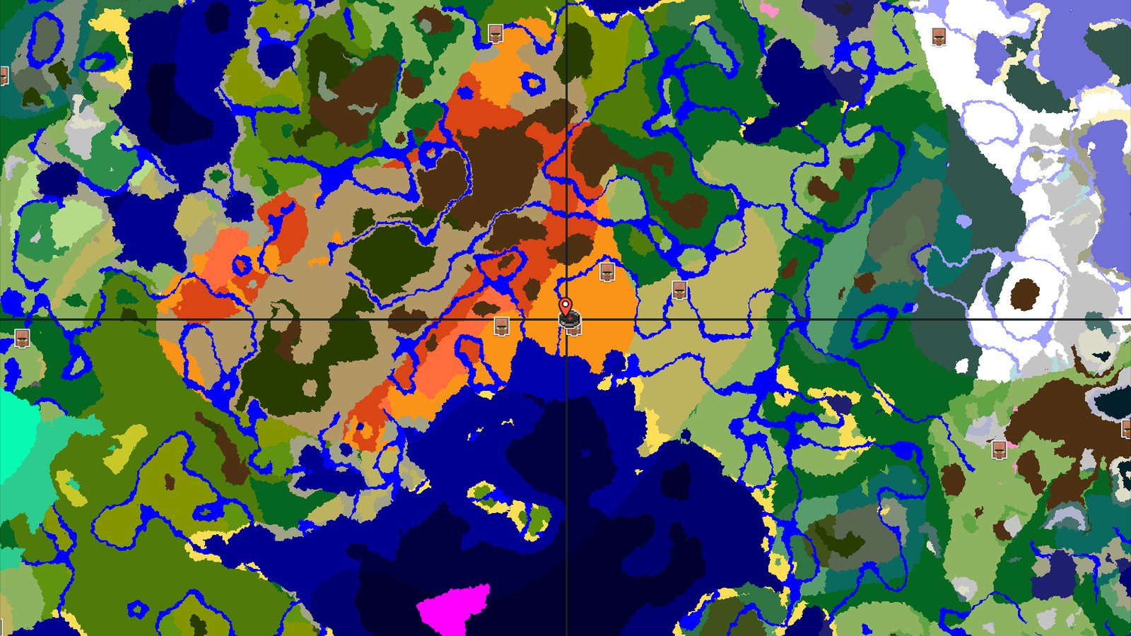 Desert Spawn with Nearby Village and Badlands — Minecraft seed preview
