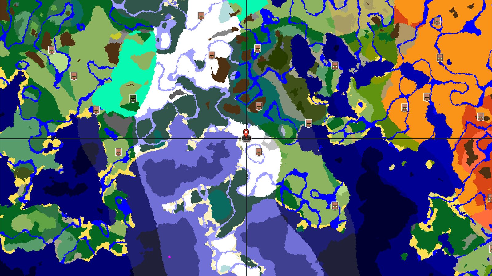 A Snowy Start with Nearby Mineshaft and Village — Minecraft seed preview