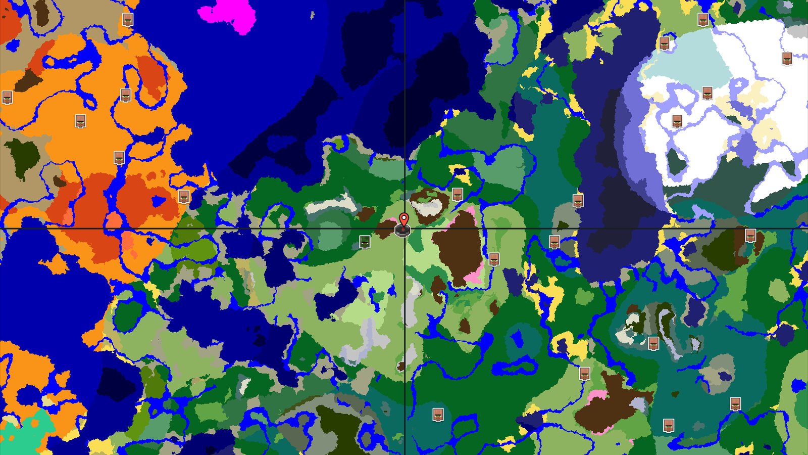 Spawn Near a Cherry Grove and Snowy Peaks — Minecraft seed preview