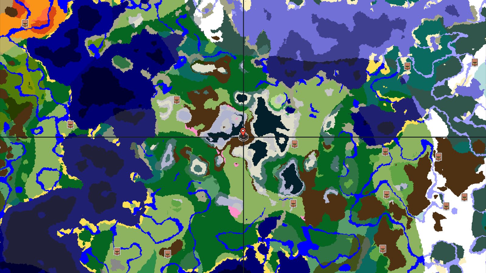 A Quick Village Start Amidst Towering Peaks — Minecraft seed preview