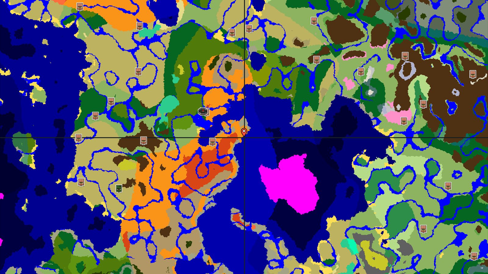 Village and Badlands Near Forest Spawn — Minecraft seed preview