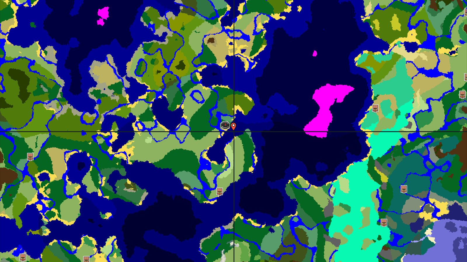 Forest Spawn with Nearby Jungle and Deep Ocean — Minecraft seed preview
