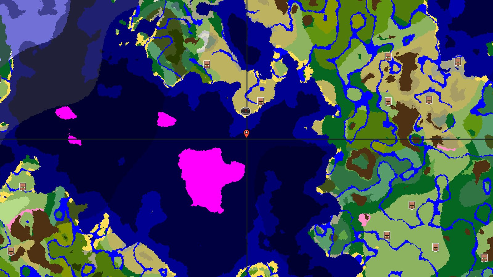 Savanna Village Beside a Mushroom Fields Ocean — Minecraft seed preview