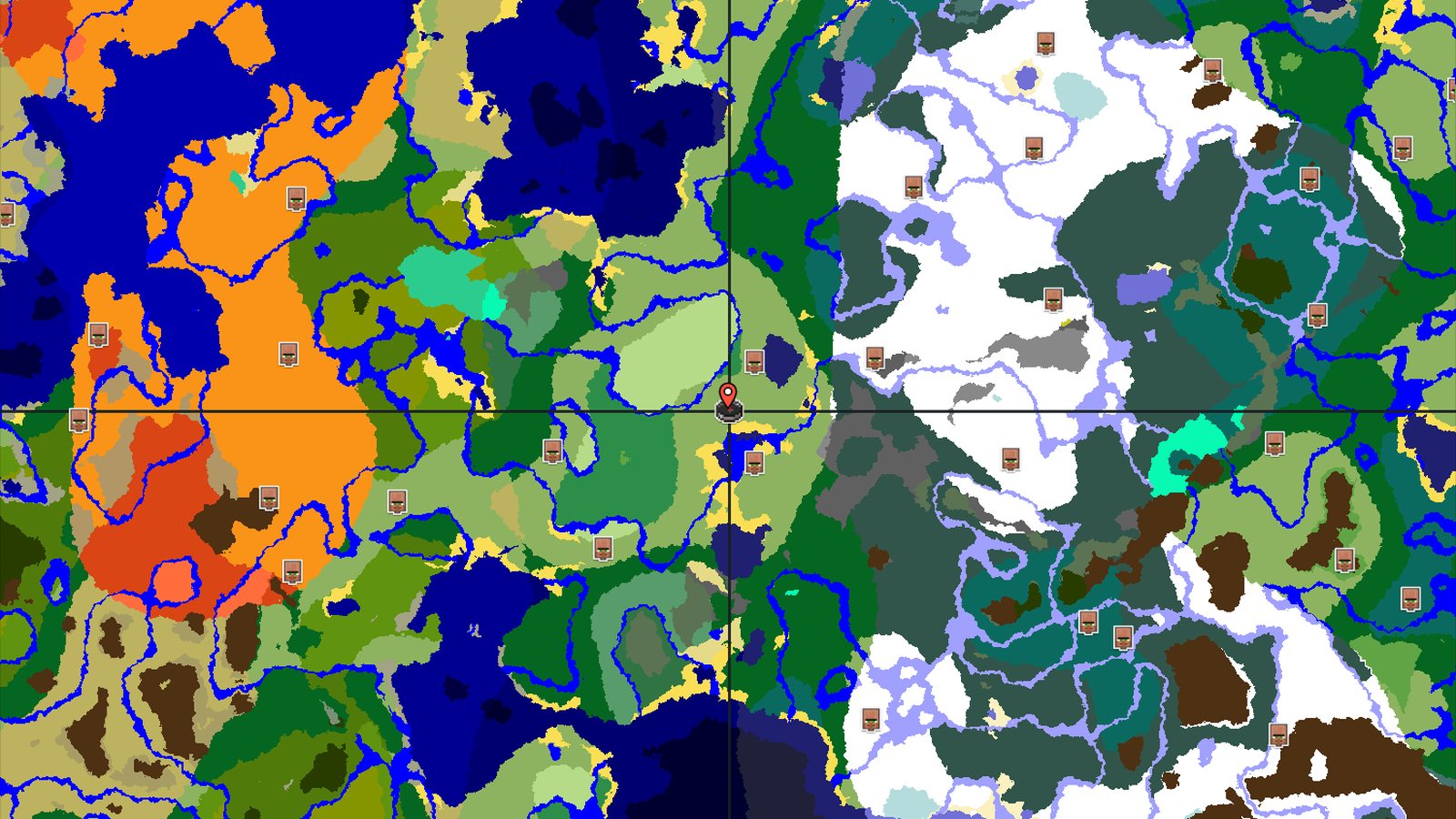 Spawn in Plains with a Flower Forest nearby — Minecraft seed preview