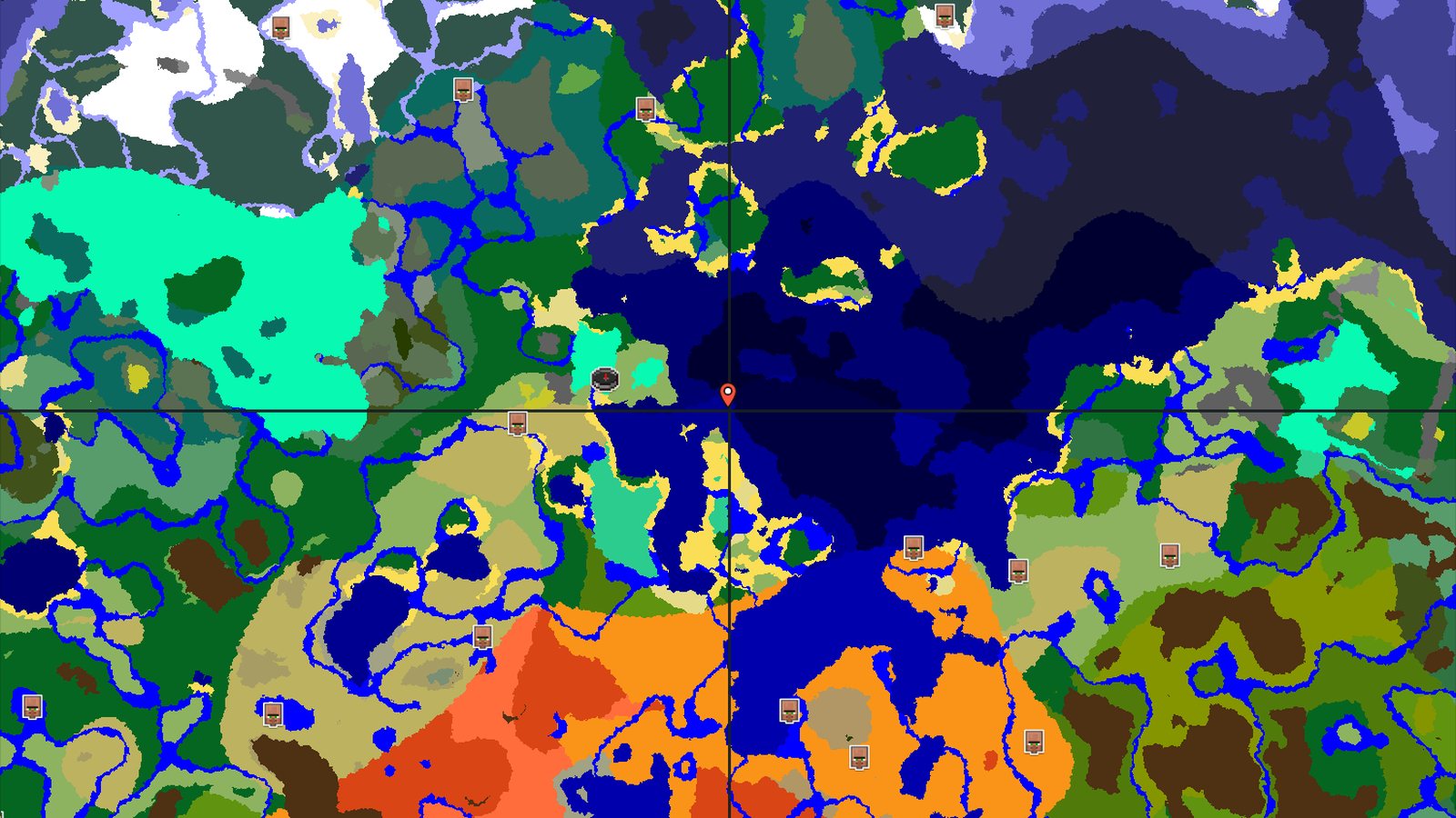 Swamp Spawn With Four Structures Nearby — Minecraft seed preview