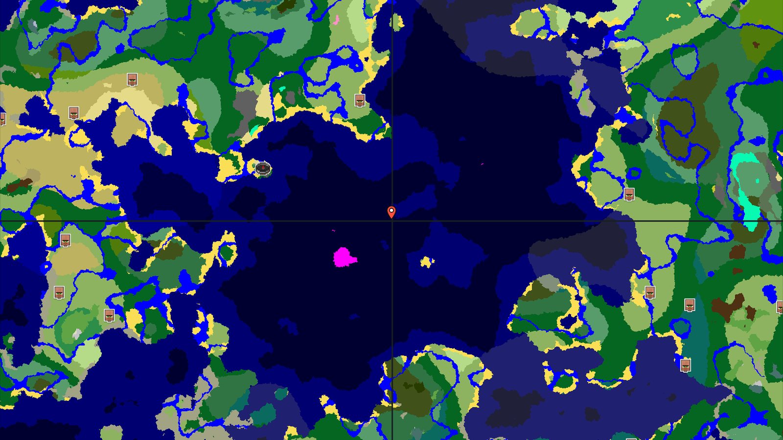 Mushroom Island and Ocean Monument near Spawn — Minecraft seed preview