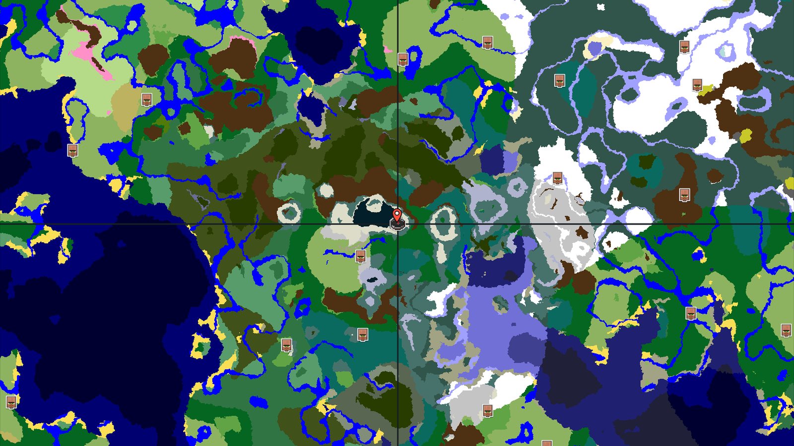 Spawn in Jagged Peaks, with an Ancient City close by — Minecraft seed preview