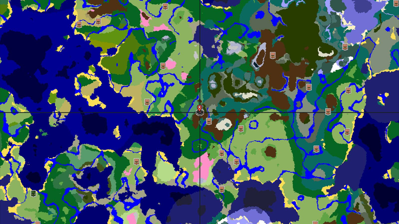 Pale Garden Spawn with Nearby Peaks and Villages — Minecraft seed preview