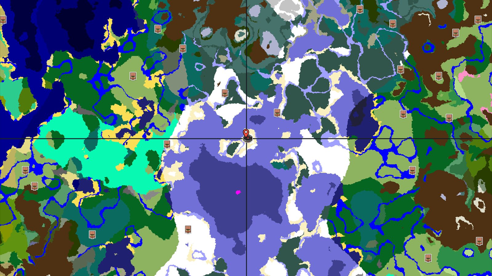 Island Spawn with Frozen Ocean and Distant Mushroom Fields — Minecraft seed preview